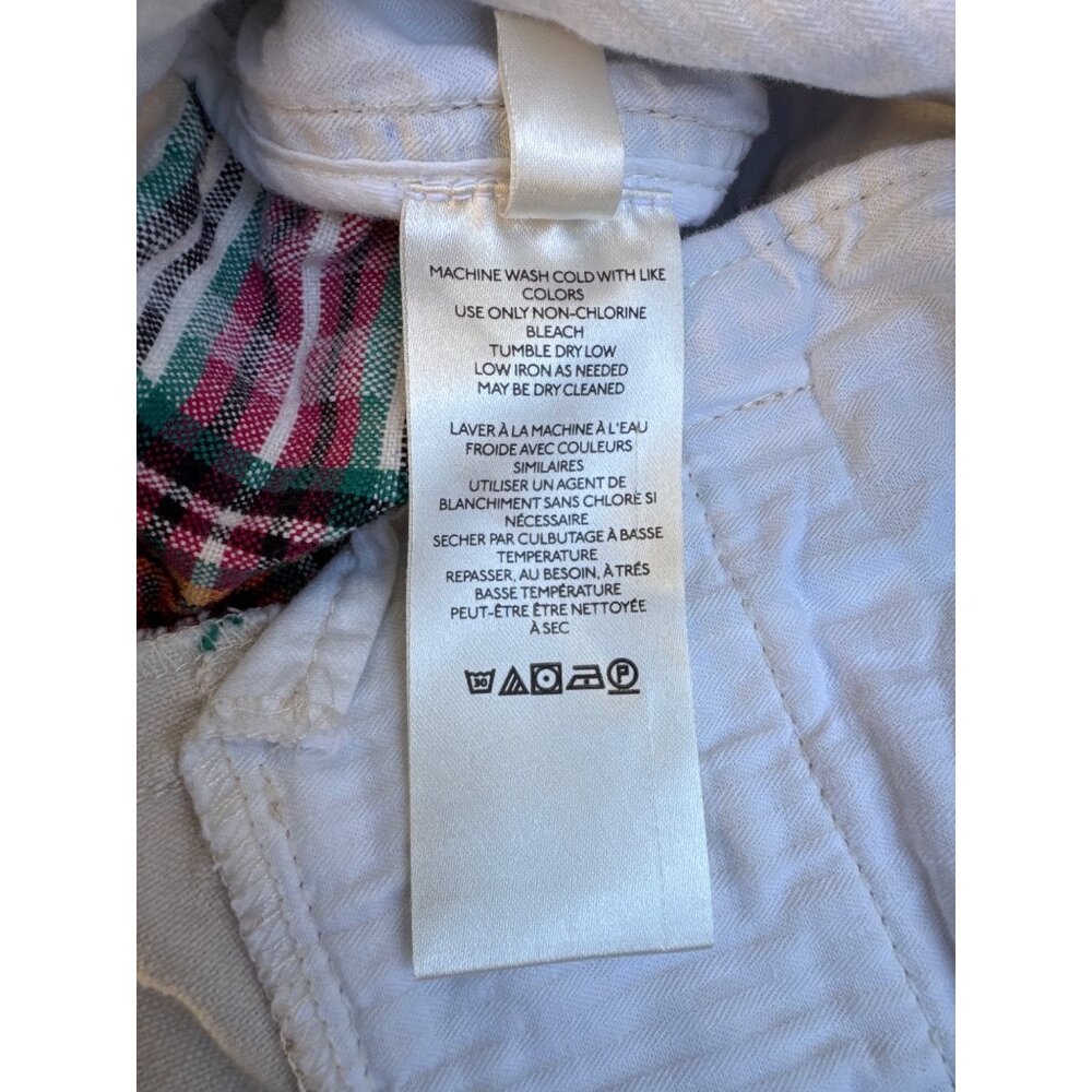 Free People Marlowe Yard Dye Trousers Womens 6 Plaid Seersucker‎ - Picture 8 of 9